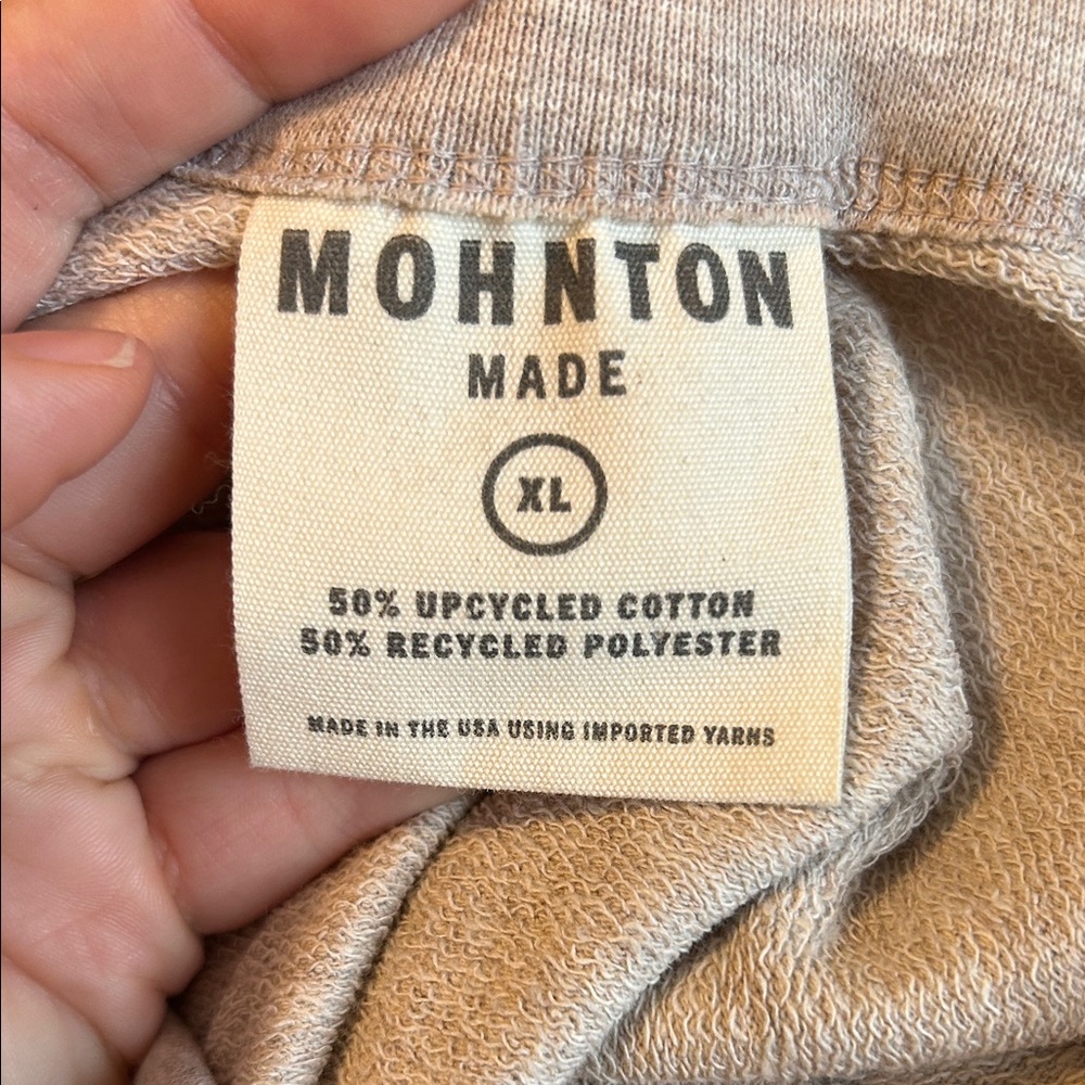 Mohnton Made Lightweight Beige Crew Neck Sweatshirt - Picture 2 of 6